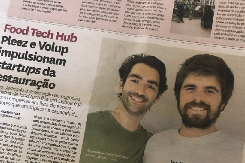 Food Tech Hub. Pleez e Volup juntam-se para impulsionar startups da restauração