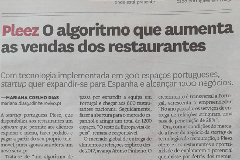Pleez. O algoritmo que aumenta as vendas dos restaurantes